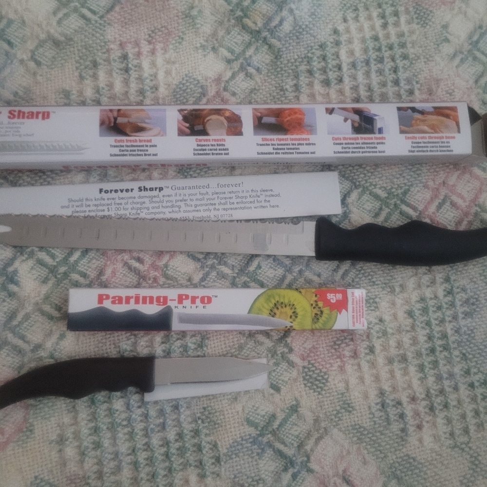 1 Forever Sharp All Purpose and 1 Paring knife